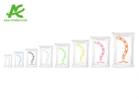 Renk Kodlu Berman Oral Hava Yolu setler halinde paketlenebilir.